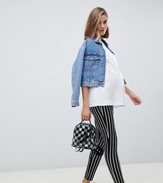 Леггинсы в тонкую полоску эксклюзивно для ASOS DESIGN Maternity - Мульти