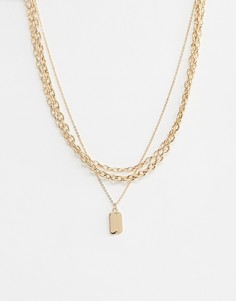 Ярусное ожерелье ASOS DESIGN - Золотой