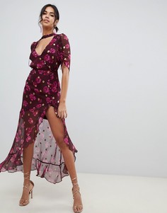 Платье макси For Love & Lemons Stella - Фиолетовый
