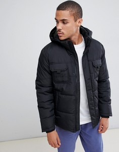 Дутая куртка с капюшоном Jack & Jones Core - Черный