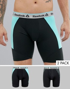 Две пары длинных боксеров-брифов Reebok - Мульти