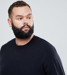 Темно-синий джемпер с круглым вырезом ASOS DESIGN Plus - Темно-синий