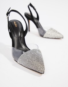 Остроносые туфли на каблуке с открытой пяткой ALDO - Черный