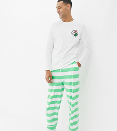 Новогодняя пижама с принтом брюссельской капусты ASOS DESIGN - Мульти