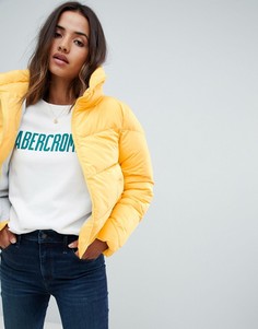 Стеганая oversize-куртка Abercrombie & Fitch - Желтый