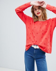 Джемпер в горошек Esprit - Красный