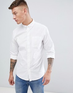 Белая оксфордская рубашка классического кроя Pull&Bear - Белый