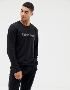 Хлопковый лонгслив Calvin Klein comfort - Черный