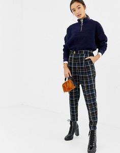 Брюки в клетку New Look - Черный