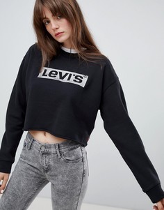Черный свитшот с логотипом и необработанным краем Levis Sportswear - Черный Levis®