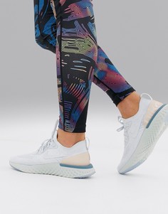 Серо-розовые кроссовки Nike Running Epic React - Серый