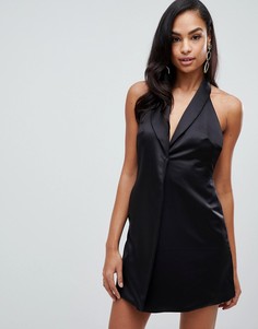 Атласное платье мини ASOS DESIGN - Черный