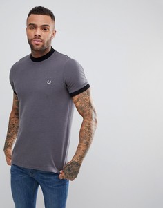 Серая узкая футболка Fred Perry - Серый