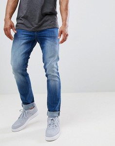 Выбеленные джинсы скинни цвета индиго Cavalli Class - Синий