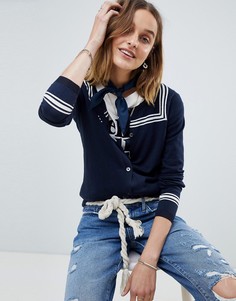 Кардиган на пуговицах Maison Scotch Sailor - Темно-синий