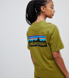 Зеленая oversize-футболка из органического хлопка с логотипом Patagonia P-6 - Зеленый