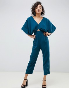 Комбинезон с рукавами-кимоно и широкими штанинами ASOS DESIGN - Зеленый