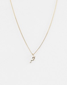 Золотистое ожерелье с подвеской-змеей ASOS DESIGN - Золотой