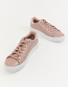 Бело-розовые кроссовки K Swiss court frasco - Розовый