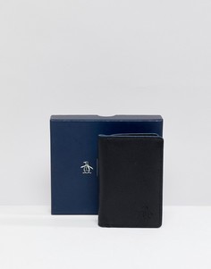 Черная кожаная визитница Original Penguin - Черный