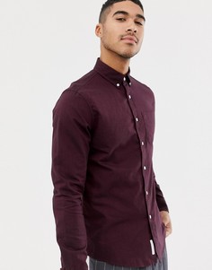 Бордовая оксфордская рубашка классического кроя Pull&Bear - Зеленый