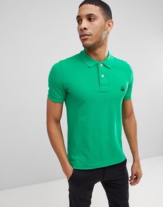 Обтягивающее поло United Colors of Benetton - Зеленый