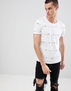 Футболка с мелким геометрическим принтом Esprit - Белый