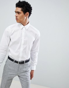 Белая облегающая эластичная рубашка United Colors of Benetton - Белый