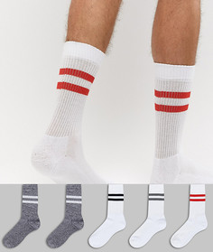 5 пар серых спортивных носков ASOS DESIGN - Мульти