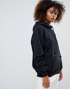 Черный худи свободного кроя Pull&Bear - Черный