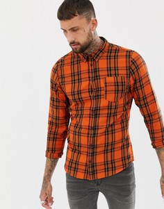 Рубашка в клетку Blend lumber - Оранжевый