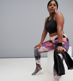 Леггинсы с ярким принтом Reebok Plus Training эксклюзивно для ASOS - Мульти
