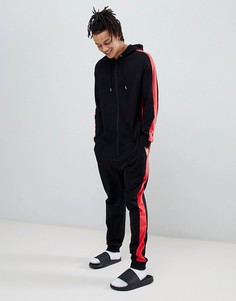 Черный комбинезон с полосками по бокам ASOS DESIGN - Черный