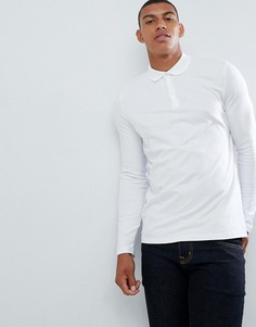 Белый лонгслив-поло ASOS DESIGN - Белый