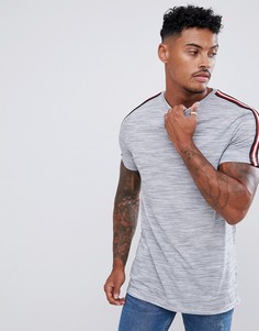 Серый лонгслив с контрастной отделкой кантом ASOS DESIGN - Серый