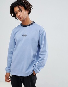 Голубой свитшот с вышитым логотипом Volcom Noa Noise - Синий