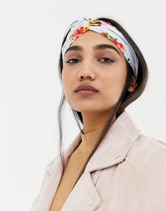 Красная повязка на голову с цветочным принтом ASOS DESIGN - Красный
