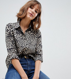 Свободная блузка с леопардовым принтом Glamorous - Коричневый