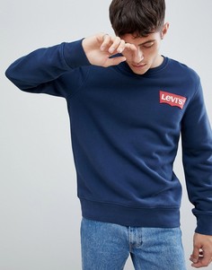 Синий свитшот с большим логотипом на груди Levis - Синий Levis®
