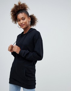Худи черного цвета и удлиненного кроя Pull&bear - Черный
