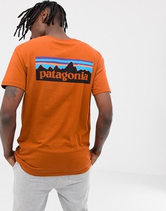 Оранжевая футболка из органического хлопка Patagonia P-6 - Оранжевый
