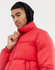 Красная дутая куртка Pull&Bear - Красный