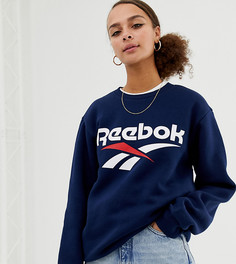 Темно-синий свитшот с логотипом Reebok Classics - Темно-синий