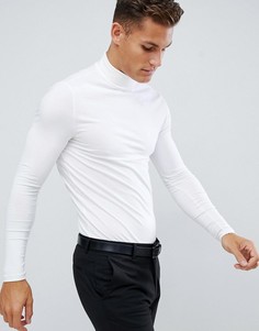 Белая обтягивающая водолазка ASOS DESIGN - Серый