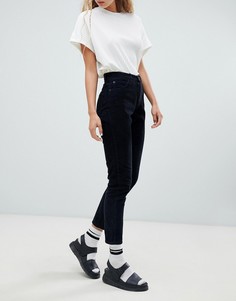 Вельветовые джинсы в винтажном стиле с завышенной талией Dr Denim Nora - Черный