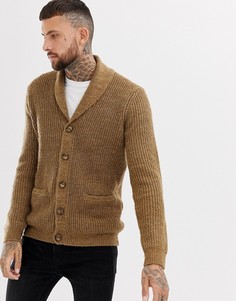 Светло-коричневый кардиган с шалевым воротником ASOS DESIGN - Рыжий