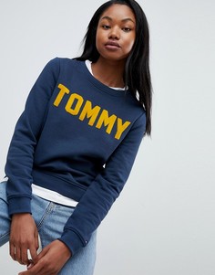 Свитшот с логотипом Tommy Hilfiger - Темно-синий