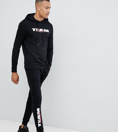 Худи и джоггеры скинни с принтом ASOS DESIGN tall - Черный