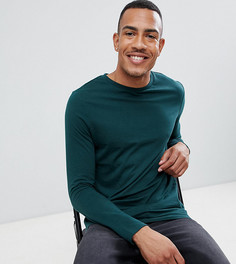 Лонгслив цвета хаки с круглым вырезом ASOS DESIGN Tall - Зеленый