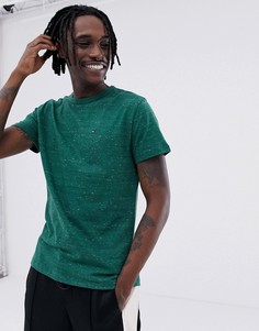 Зеленая меланжевая футболка с логотипом-флажком Tommy Jeans Essential - Зеленый